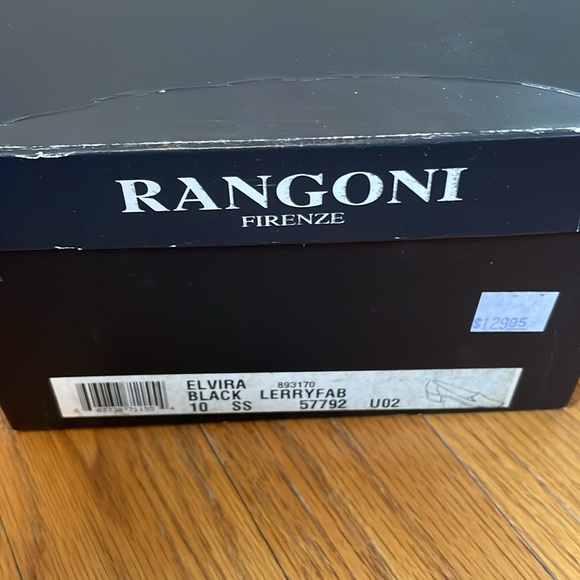 Vintage RANGONI FIRENZE Elvira Asfalto Black dress shoes. Womens 10 SS (narrow) - Picture 6 of 7